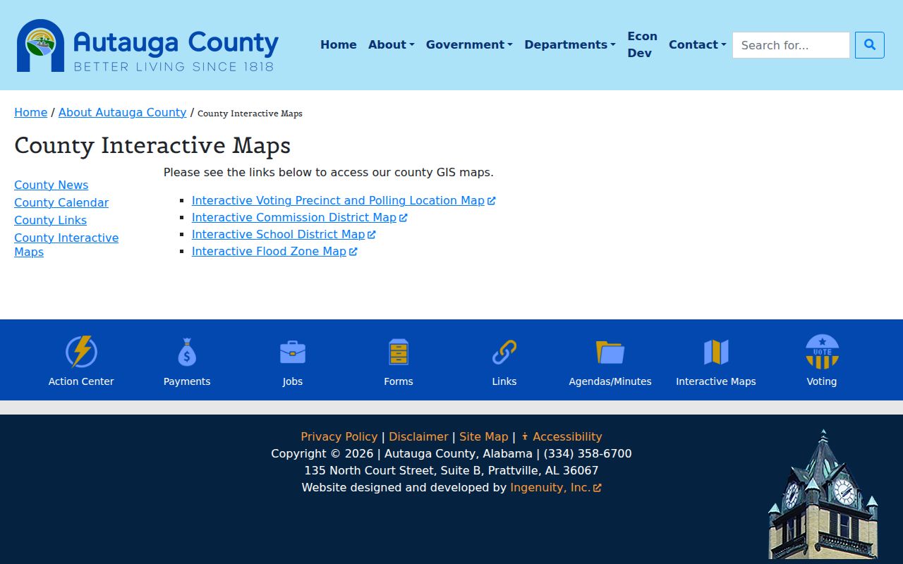 Prattville street directory county voting school and flood maps